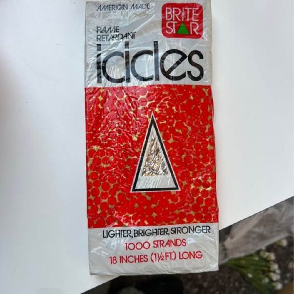 Vintage Brite Star Christmas Icicles Tinsel